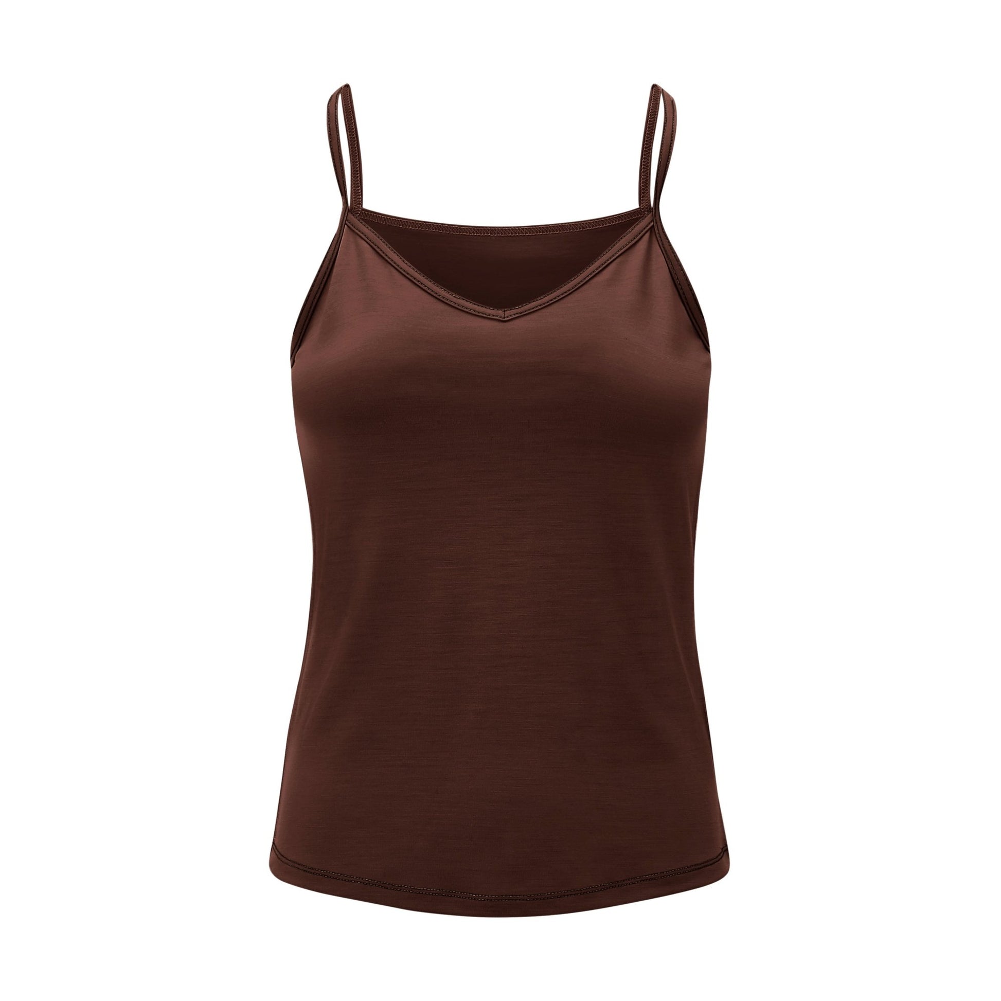 Womens Merino Cami, Chocolate Brown - SmallsCamisole