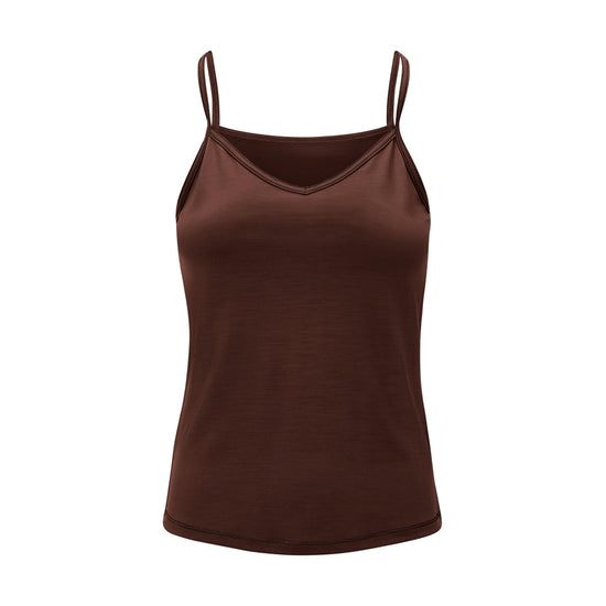 Womens Merino Cami, Chocolate Brown - Smalls MerinoCamisole