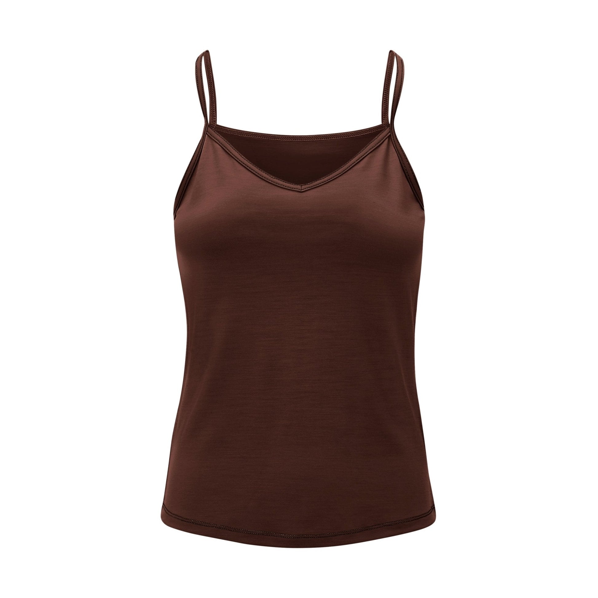 Womens Merino Cami, Chocolate Brown - Smalls MerinoCamisole
