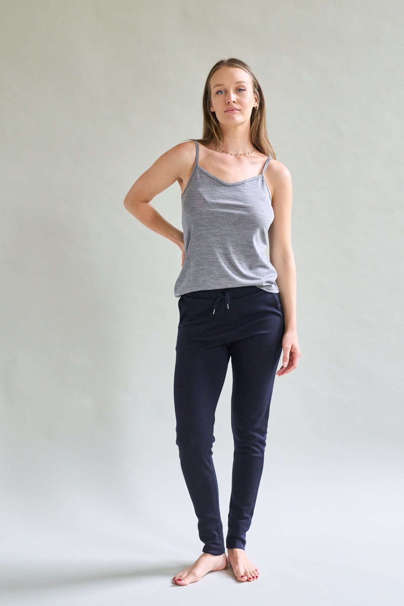 Womens Merino Cami, Grey Marle - SmallsCamisole