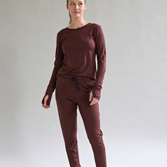 Womens Merino Long Sleeve, Chocolate Brown - SmallsAdult Long Sleeve