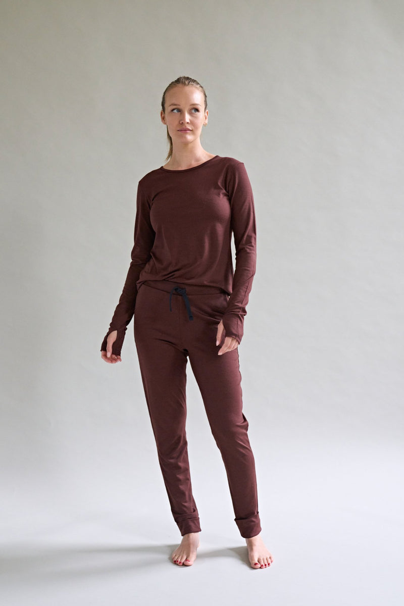 Womens Merino Long Sleeve, Chocolate Brown - SmallsAdult Long Sleeve