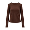 Womens Merino Long Sleeve, Chocolate Brown - Smalls MerinoAdult Long Sleeve