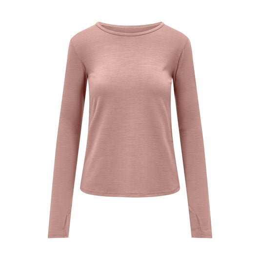 Womens Merino Long Sleeve, Dusky Rose - Smalls MerinoAdult Long Sleeve