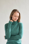 Womens Merino Long Sleeve, Emerald Green - SmallsAdult Long Sleeve