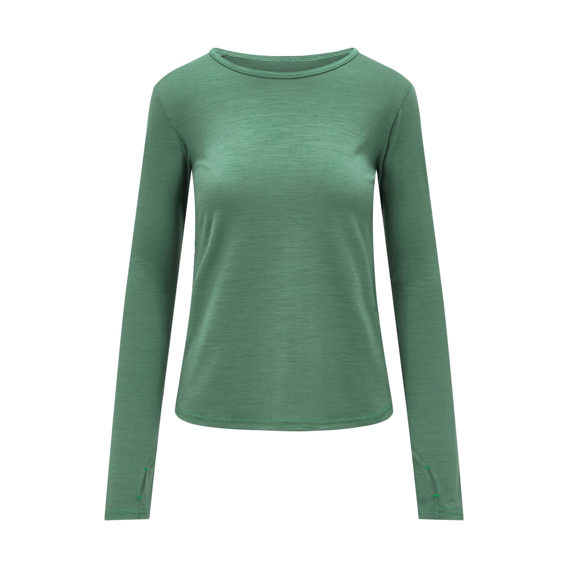 Womens Merino Long Sleeve, Emerald Green - Smalls MerinoAdult Long Sleeve