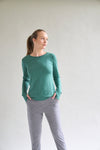 Womens Merino Long Sleeve, Emerald Green - Smalls MerinoAdult Long Sleeve