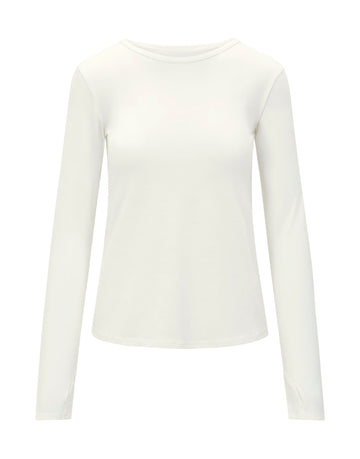 Womens Merino Long Sleeve, Ivory White - Smalls MerinoAdult Long Sleeve