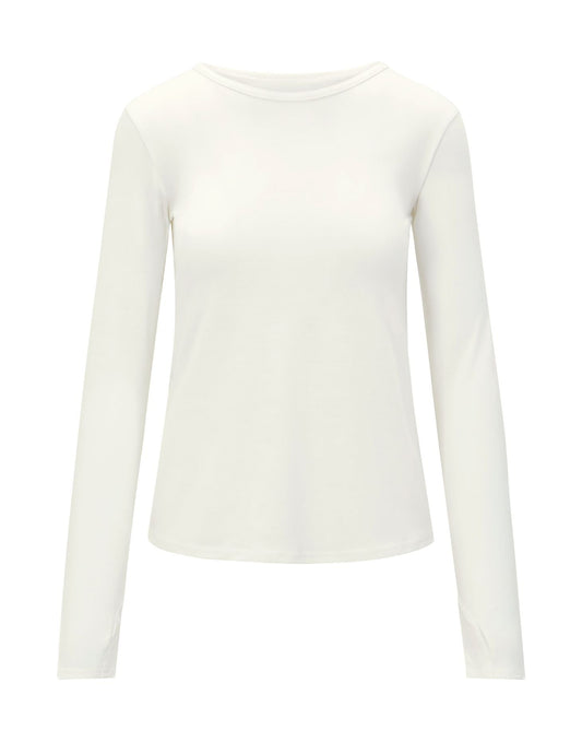 Womens Merino Long Sleeve, Ivory White - Smalls MerinoAdult Long Sleeve