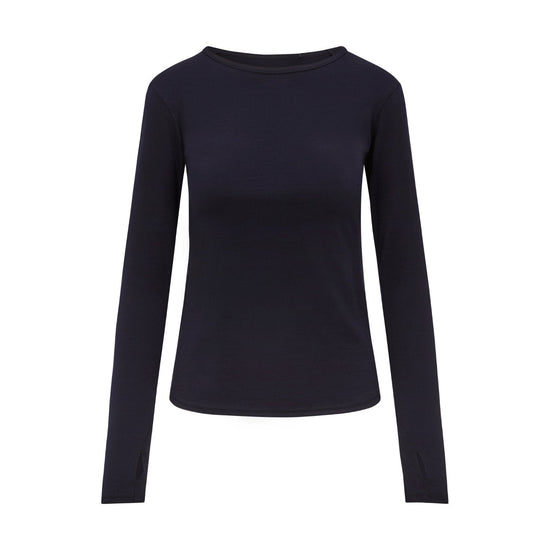 Womens Merino Long Sleeve, Midnight - Smalls MerinoAdult Long Sleeve