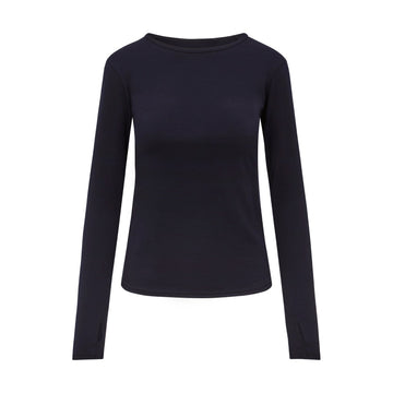 Womens Merino Long Sleeve, Midnight - Smalls MerinoAdult Long Sleeve