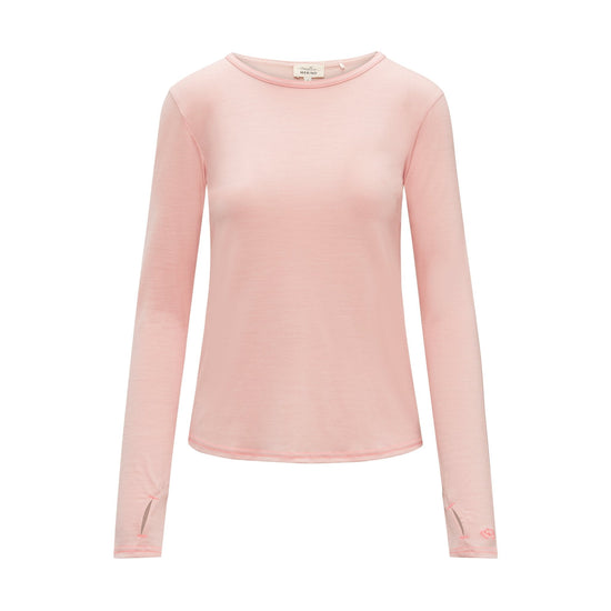 Womens Merino Long Sleeve, Pink Peach Blossom - Smalls MerinoAdult Long Sleeve
