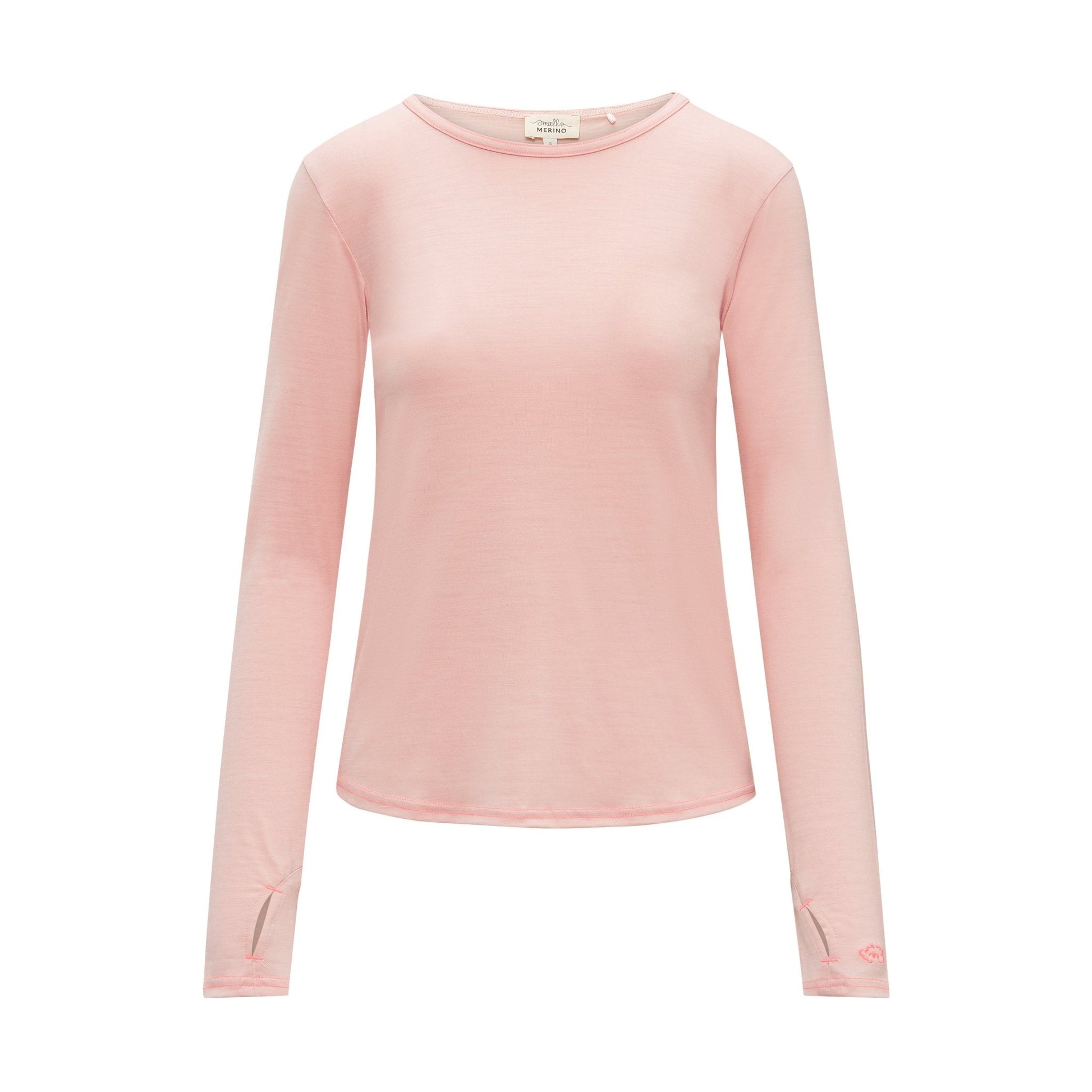 Womens Merino Long Sleeve, Pink Peach Blossom - Smalls MerinoAdult Long Sleeve