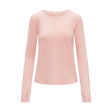 Womens Merino Long Sleeve, Pink Peach Blossom - Smalls MerinoAdult Long Sleeve