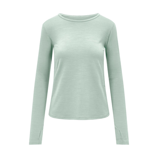 Womens Merino Long Sleeve, Sage Green - Smalls MerinoAdult Long Sleeve