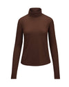 Womens Merino Polo Neck, Chocolate Brown - Smalls MerinoPolo Neck