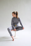 Womens Merino Polo Neck, Grey Marle - Smalls MerinoPolo Neck