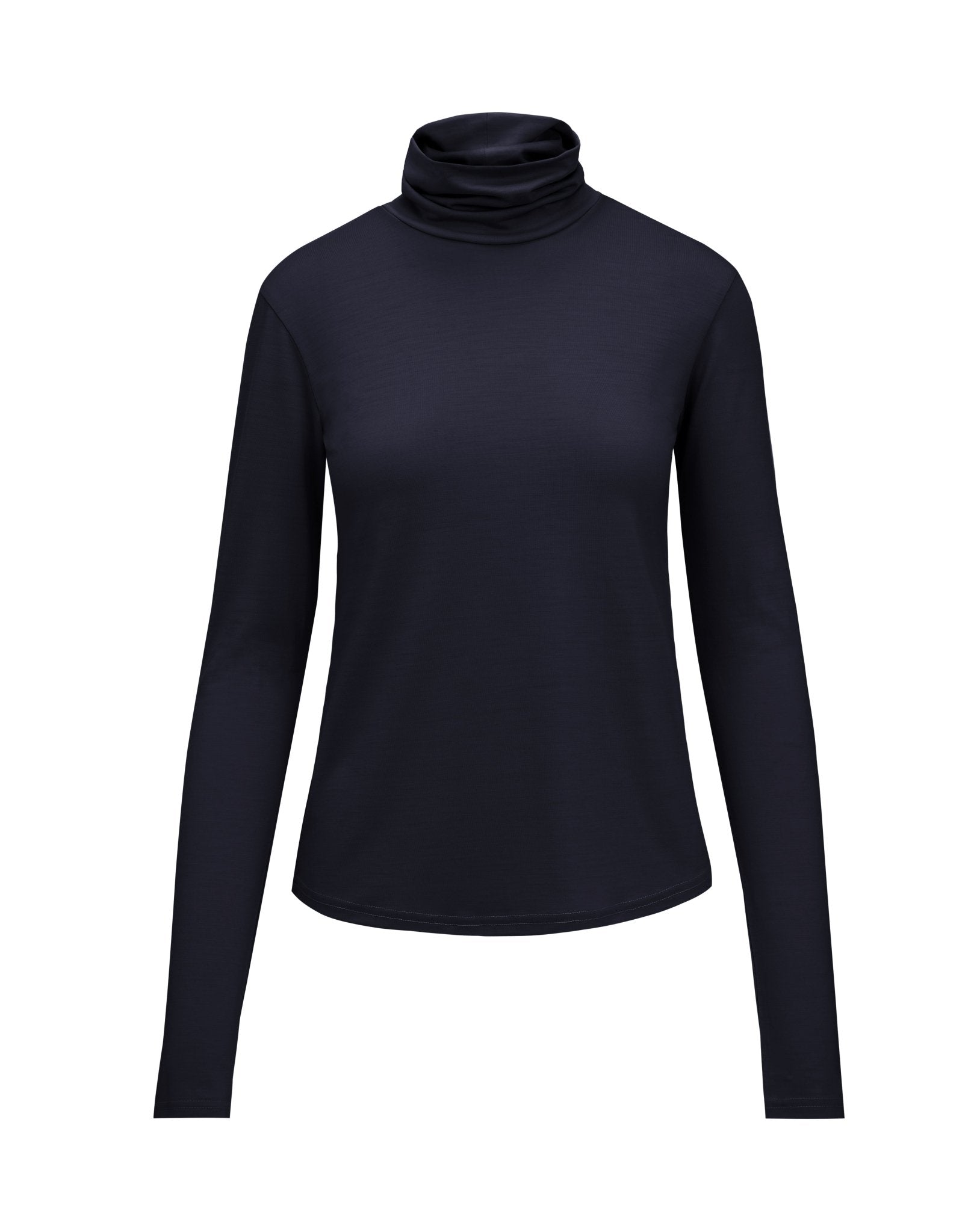 Womens Merino Polo Neck, Midnight - Smalls MerinoPolo Neck