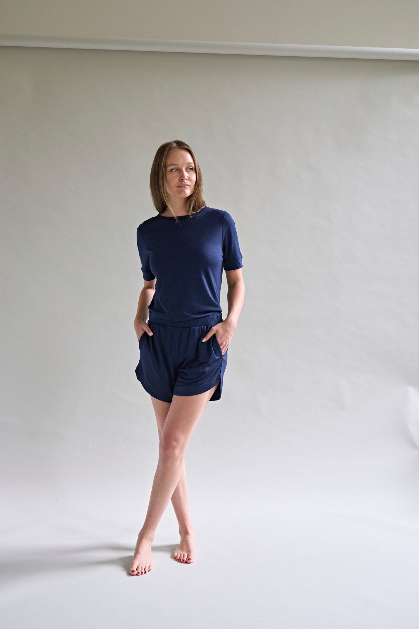 Womens Merino Shorts, French Navy - Smalls MerinoShorts